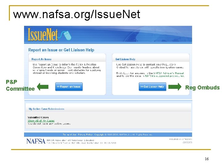 www. nafsa. org/Issue. Net P&P Committee Reg Ombuds 16 