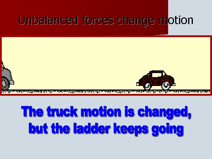 Unbalanced forces change motion 