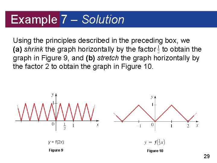 Example 7 – Solution Using the principles described in the preceding box, we (a)