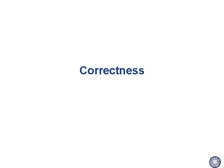 Correctness 