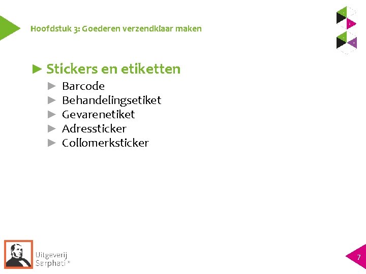 Hoofdstuk 3: Goederen verzendklaar maken ► Stickers en etiketten ► ► ► Barcode Behandelingsetiket