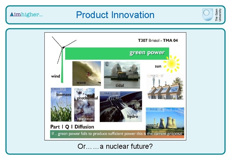 Product Innovation Or……a nuclear future? 