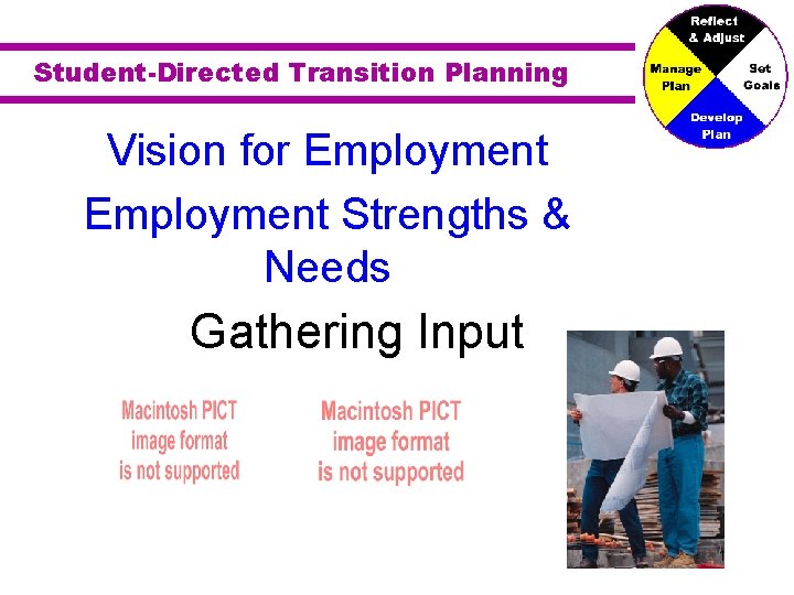 Student-Directed Transition Planning Vision for Employment Strengths & Needs Gathering Input 1 