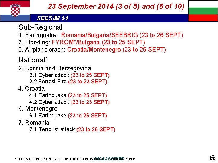 23 September 2014 (3 of 5) and (6 of 10) SEESIM 14 Sub-Regional 1.