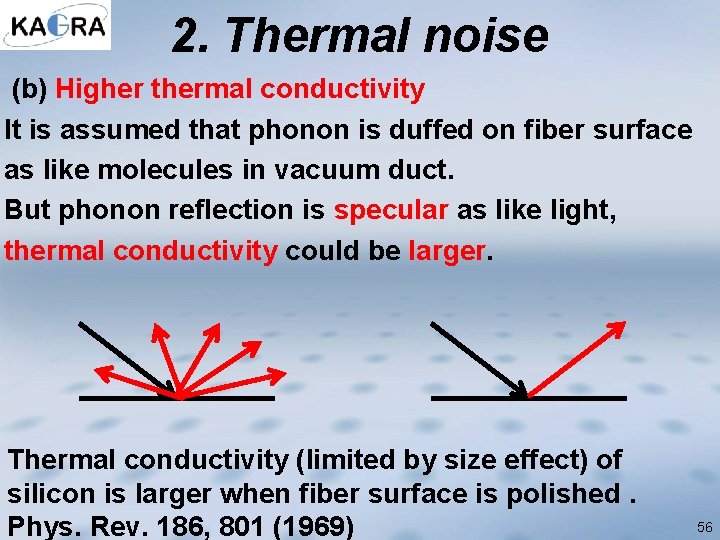 2. Thermal noise (b) Higher thermal conductivity It is assumed that phonon is duffed