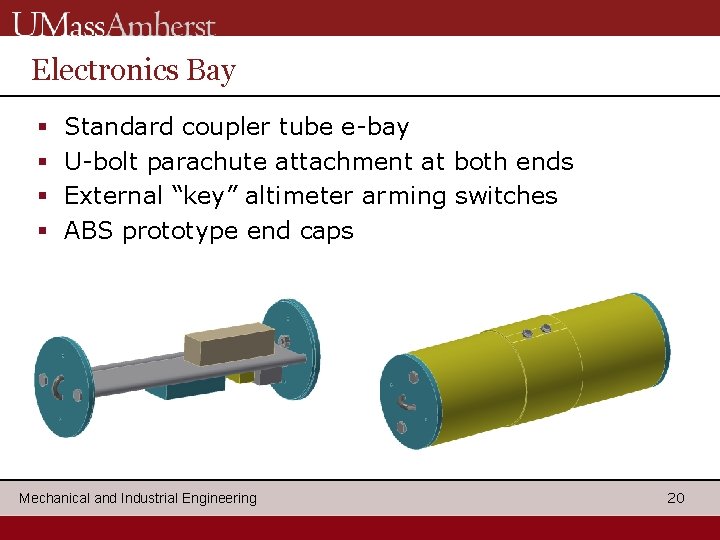 Electronics Bay § § Standard coupler tube e-bay U-bolt parachute attachment at both ends