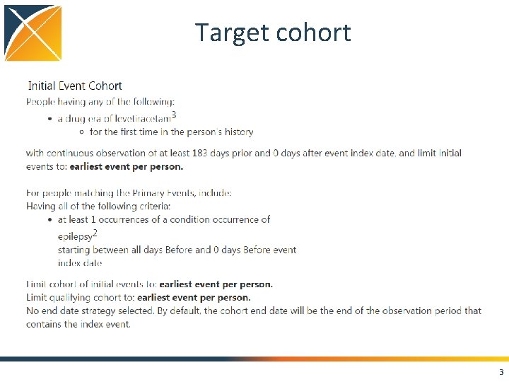 Target cohort 3 