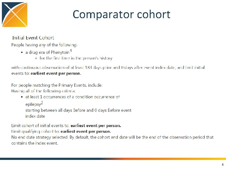 Comparator cohort 4 