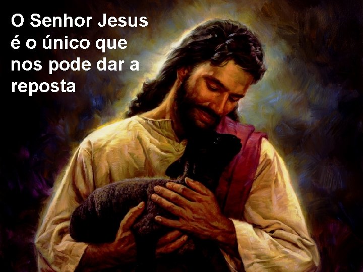 O Senhor Jesus é o único que nos pode dar a reposta 