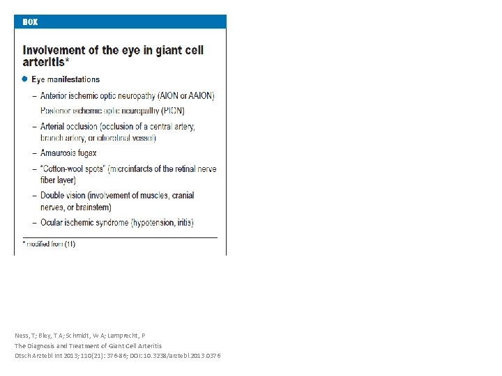 Ness, T; Bley, T A; Schmidt, W A; Lamprecht, P The Diagnosis and Treatment
