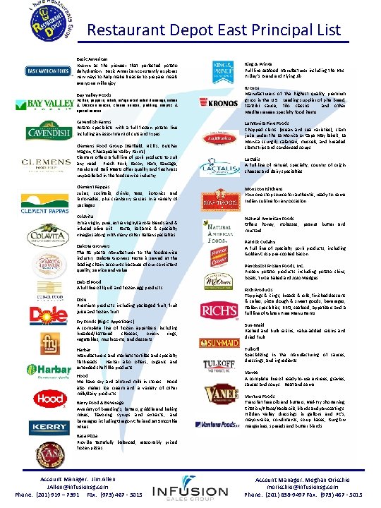 Restaurant Depot East Principal List Basic American Known as the pioneer that perfected potato