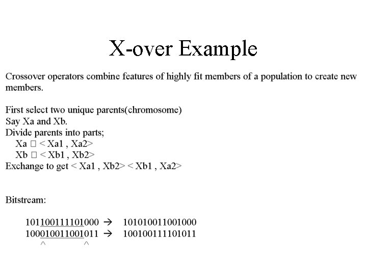 X-over Example 