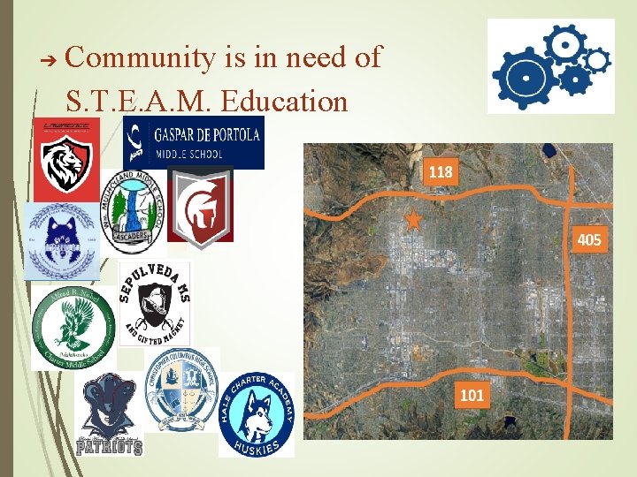 ➔ Community is in need of S. T. E. A. M. Education 