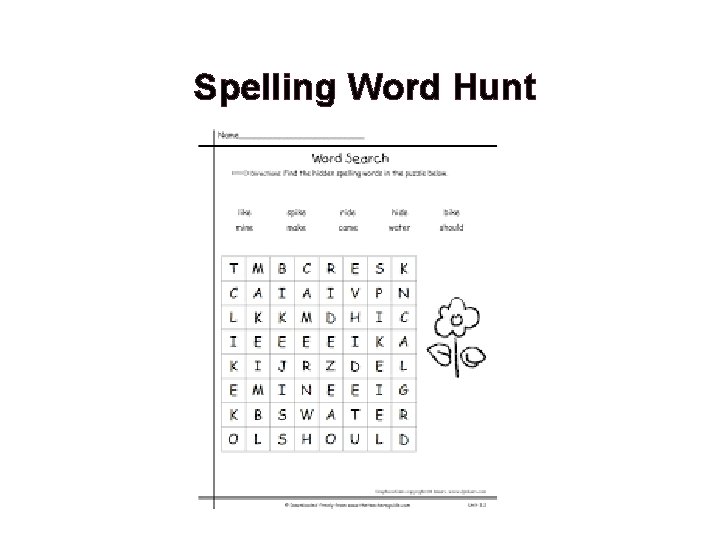  Spelling Word Hunt 