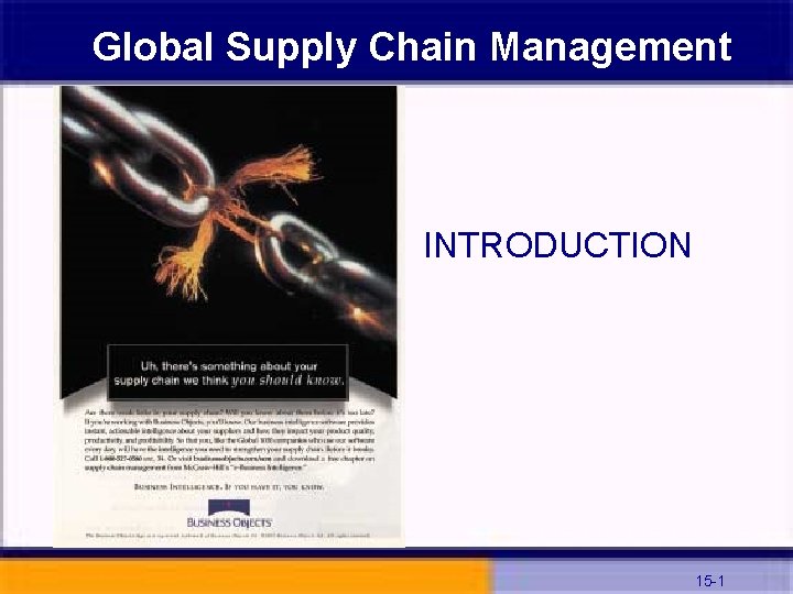 Global Supply Chain Management INTRODUCTION 15 -1 