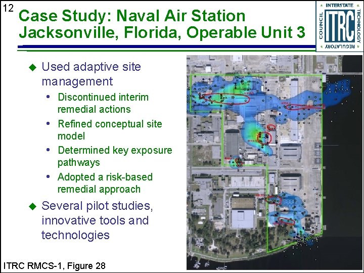 12 Case Study: Naval Air Station Jacksonville, Florida, Operable Unit 3 u Used adaptive