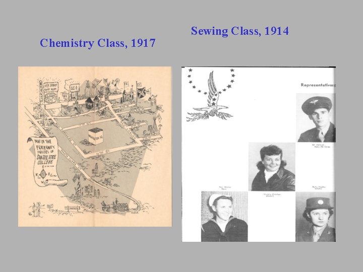 Chemistry Class, 1917 Sewing Class, 1914 Chemistry Class, 1917 Sewing Class, 1914
