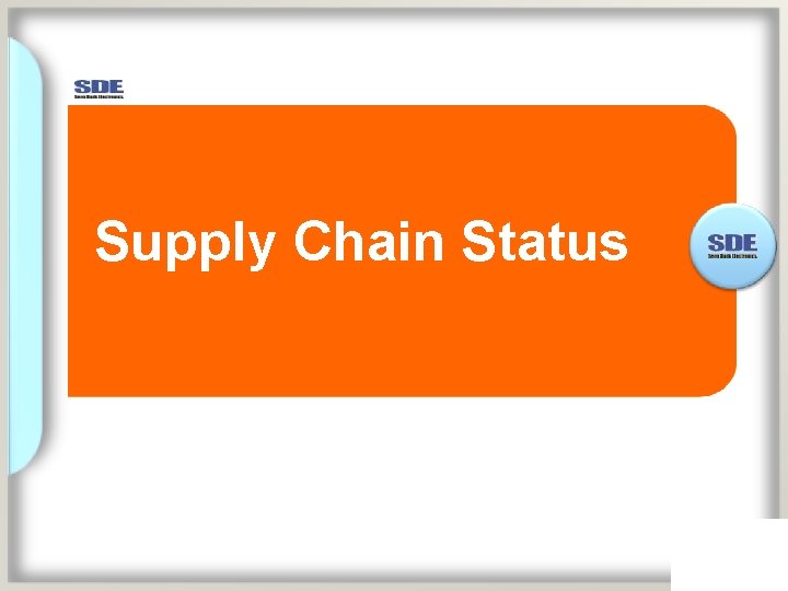 Supply Chain Status 
