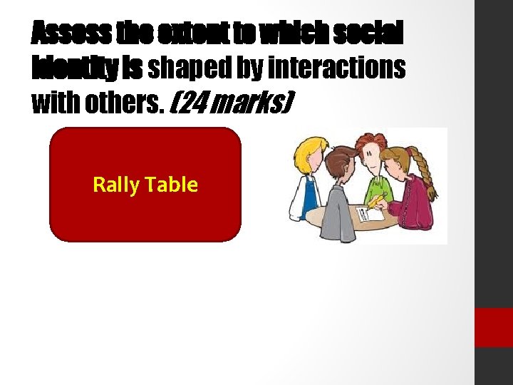 Assess the extent to which social identity is shaped by interactions with others. (24