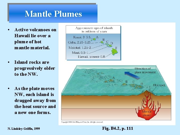 Mantle Plumes • Active volcanoes on Hawaii lie over a plume of hot mantle