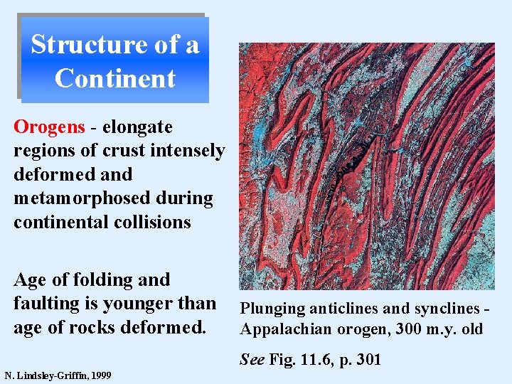 Structure of a Continent Orogens - elongate regions of crust intensely deformed and metamorphosed