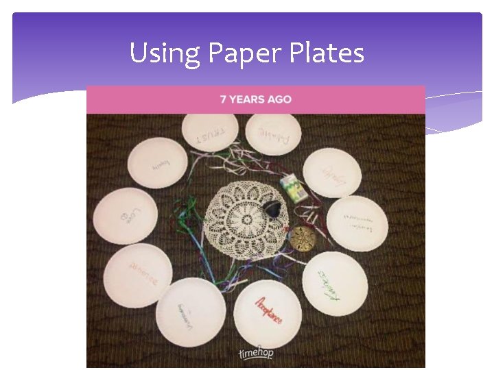 Using Paper Plates Using Paper Plates