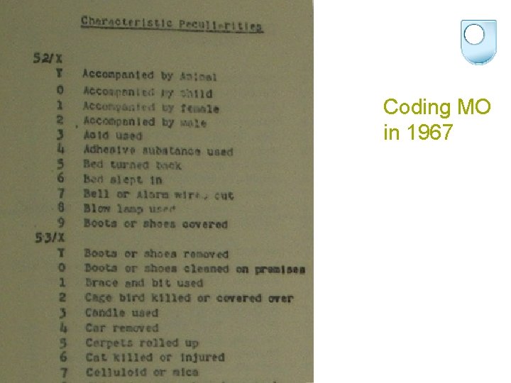 Coding MO in 1967 