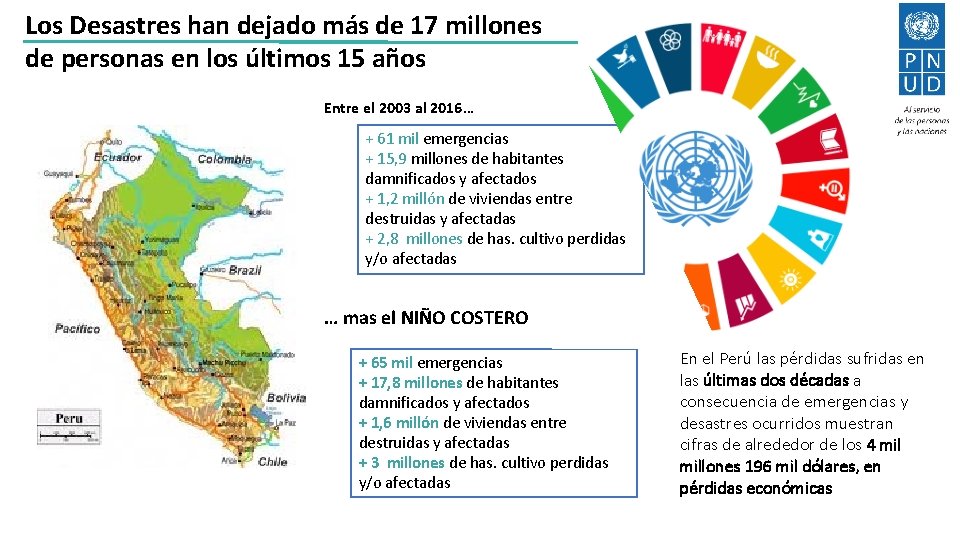 Los Desastres han dejado más de 17 millones de personas en los últimos 15