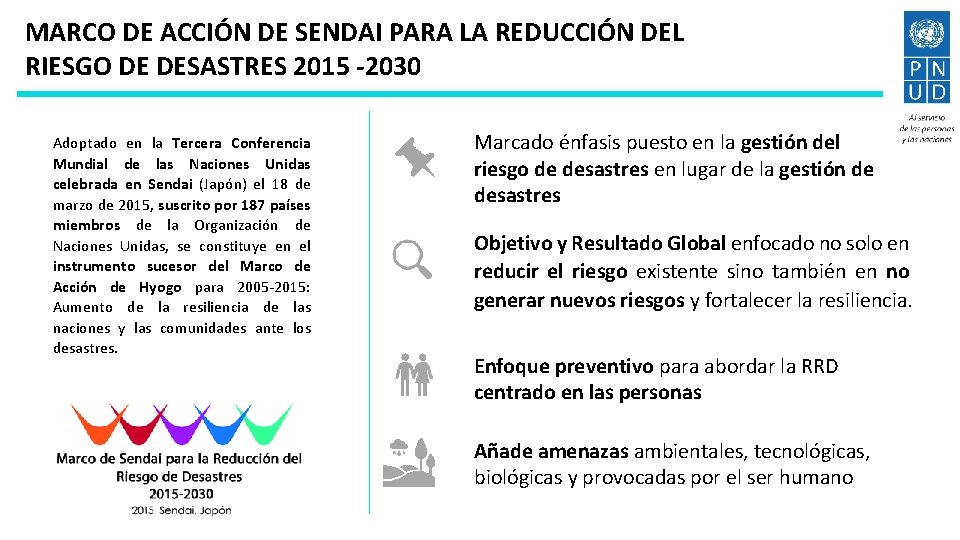 MARCO DE ACCIÓN DE SENDAI PARA LA REDUCCIÓN DEL RIESGO DE DESASTRES 2015 -2030