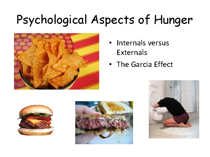 Psychological Aspects of Hunger • Internals versus Externals • The Garcia Effect 