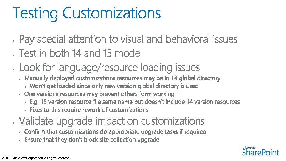 © 2012 Microsoft Corporation. All rights reserved. 
