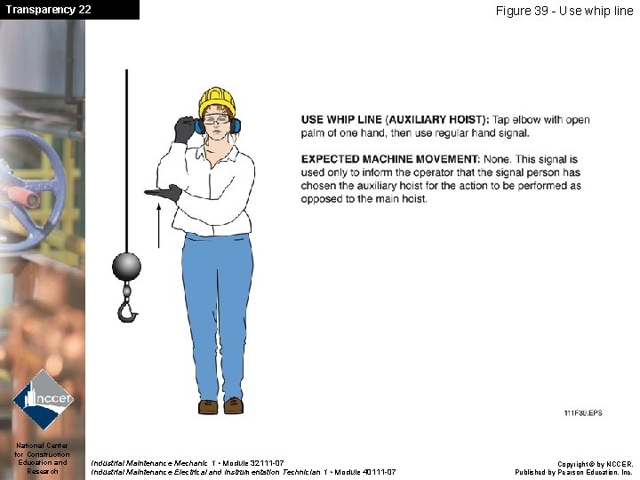 Transparency 22 National Center for Construction Education and Research Figure 39 - Use whip