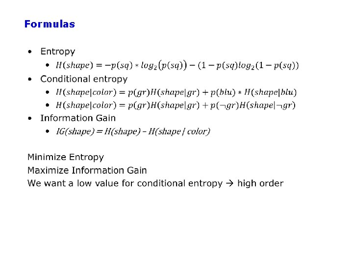 Formulas 