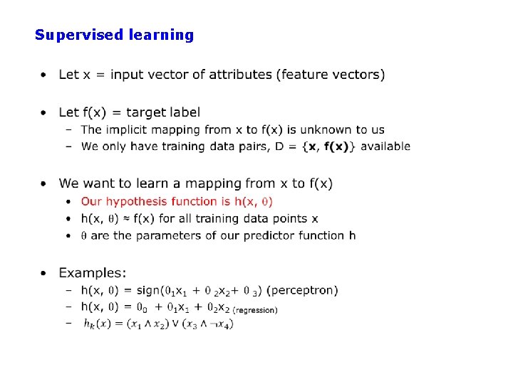 Supervised learning 