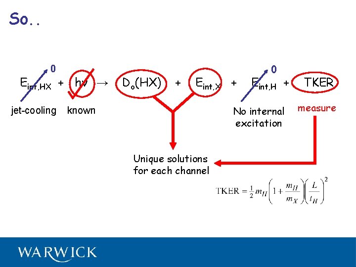 So. . 0 Eint, HX + hν → jet-cooling Do(HX) + Eint, X +