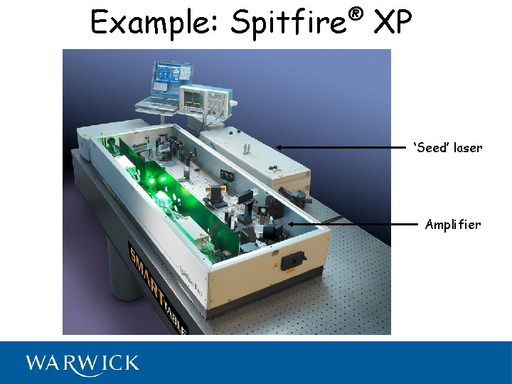 Example: Spitfire® XP ‘Seed’ laser Amplifier 