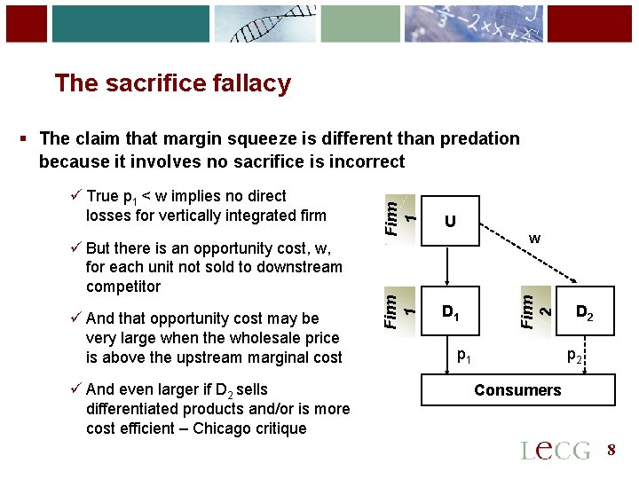 8 The sacrifice fallacy Firm 1 U D 1 w ü But there is 8 The sacrifice fallacy Firm 1 U D 1 w ü But there is