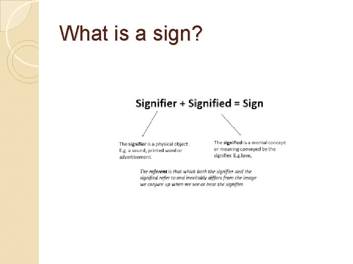 What is a sign? 