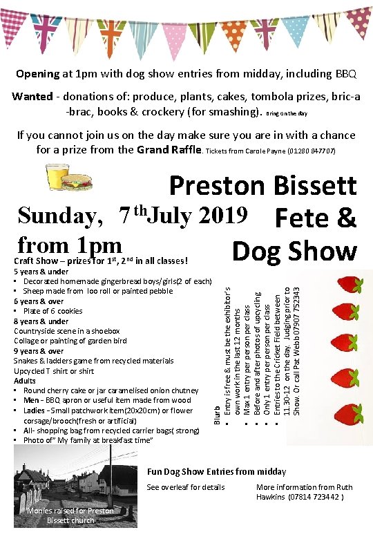 Opening at 1 pm with dog show entries from midday, including BBQ Wanted - Opening at 1 pm with dog show entries from midday, including BBQ Wanted -