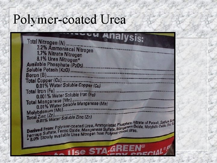 Polymer-coated Urea 