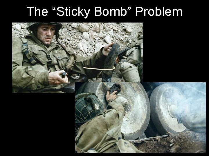 The “Sticky Bomb” Problem The “Sticky Bomb” Problem