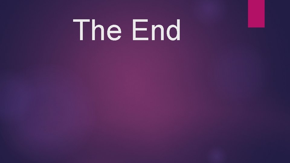 The End 