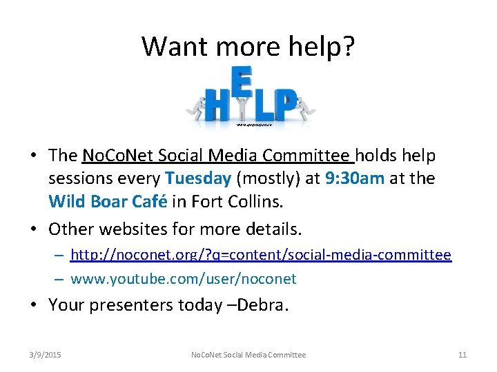 Want more help? www. ipcgroup. co. uk • The No. Co. Net Social Media