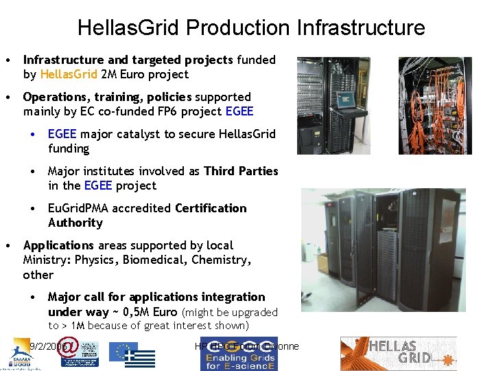 Hellas. Grid Production Infrastructure • Infrastructure and targeted projects funded by Hellas. Grid 2