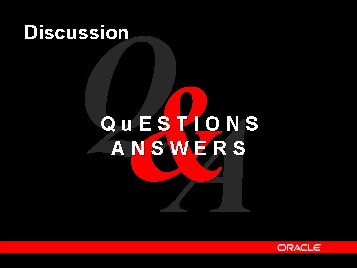 Q& A Discussion Qu. ESTIONS ANSWERS 