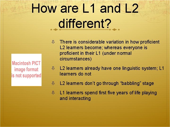 How are L 1 and L 2 different? There is considerable variation in how How are L 1 and L 2 different? There is considerable variation in how