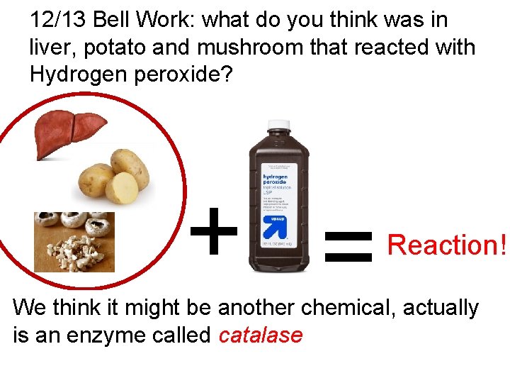 12/13 Bell Work: what do you think was in liver, potato and mushroom that