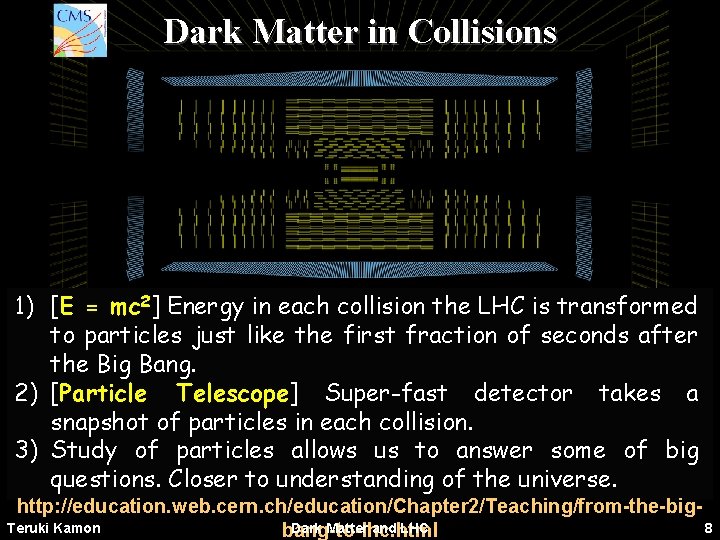 Dark Matter in Collisions 1) [E = mc 2] Energy in each collision the