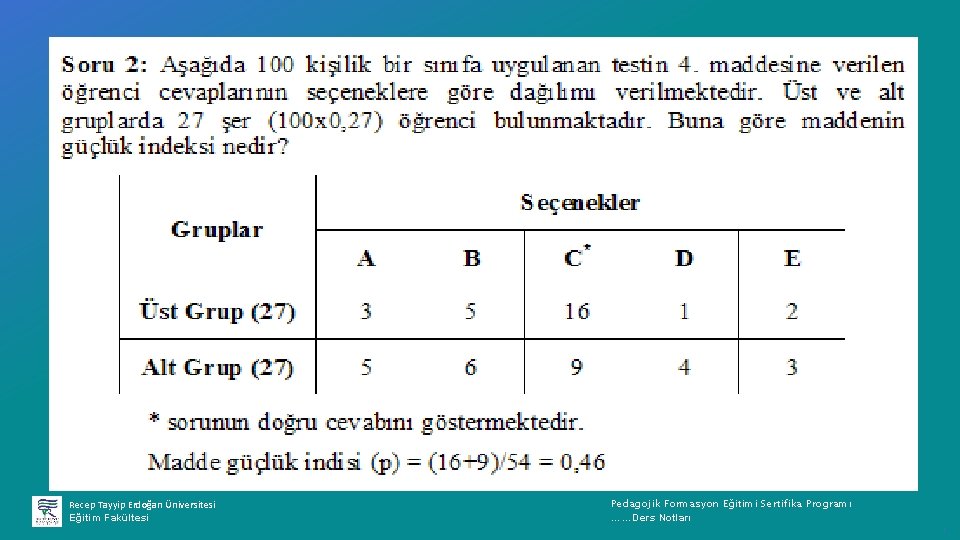 Recep Tayyip Erdoğan Üniversitesi Eğitim Fakültesi Pedagojik Formasyon Eğitimi Sertifika Programı ……Ders Notları ı