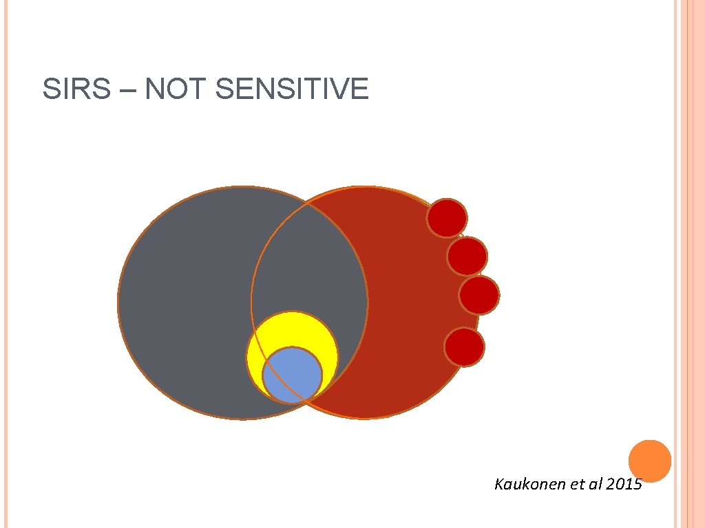 SIRS – NOT SENSITIVE Kaukonen et al 2015 